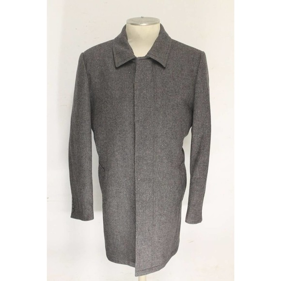 VINCE CAMUTO WOOL CHARCOAL PEA COAT SIZE L $398 - Picture 1 of 8